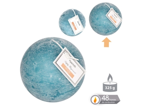 Vela Bola Con Perfume Azul 9 Cm