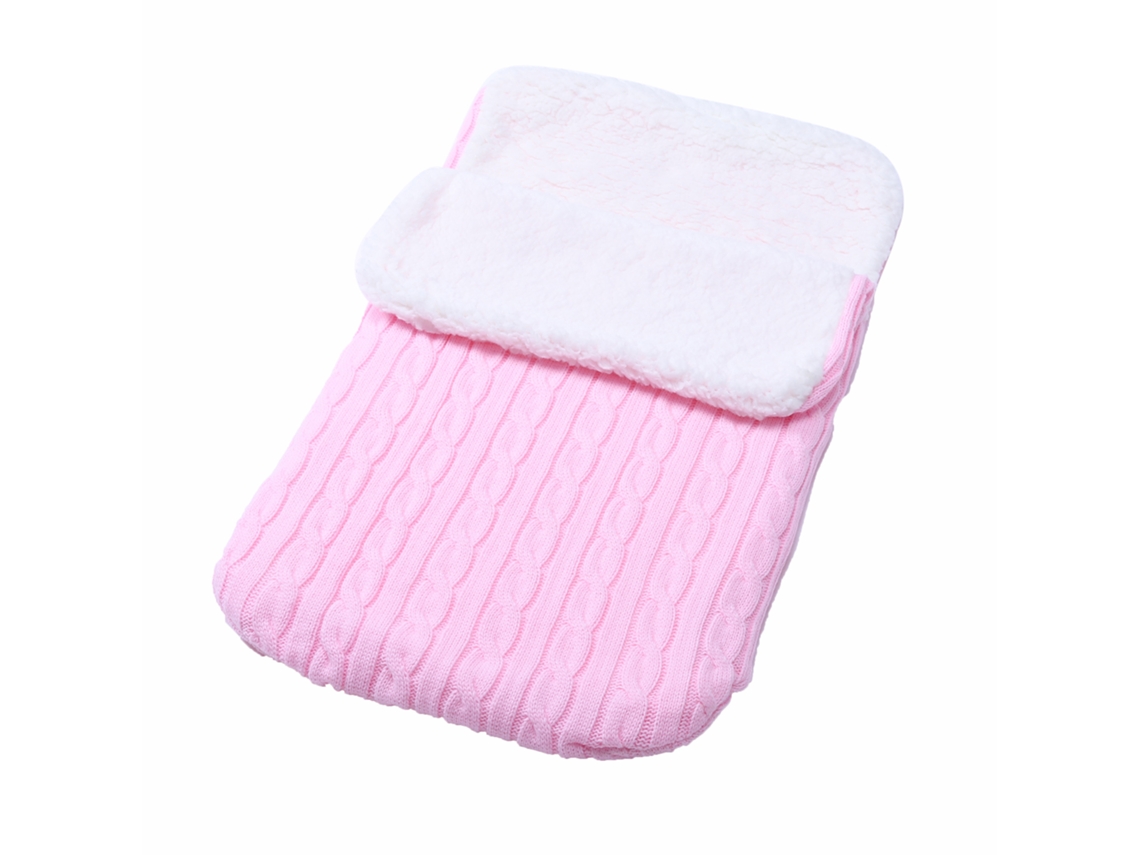 Bolsa térmica Chrui para cochecito, manta de punto suave y cálida para recién nacidos (rosa)