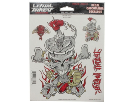 Pegatinas para motos LETHAL THREAT Piston Skull