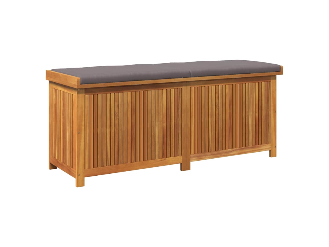 Caja de cojines para exterior, madera maciza de acacia, EXCLUSIVA DE LA CASA