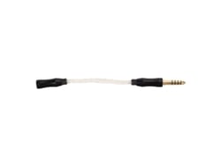 Adaptador De Auriculares Plateado Con Conectores Dorados, Conector Estéreo Hembra De 3,5 Mm A Conector Macho Balanceado De 4,4 Mm.