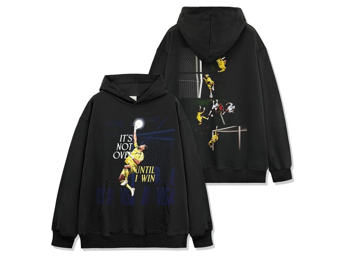 Sudadera Fútbol Capucha Negra Talla M Collage Mejores Paradas Del Guardameta Vozinha Selección Nacional Mundial 2026
