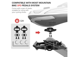 Pedales Para Bicicleta De Montaña Con Plataforma Doble Y Calas Para Sistema Spd.