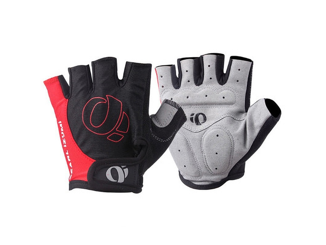 Guantes de medio dedo para ciclismo al aire libre, de silicona, antideslizantes y resistentes a los golpes, color rojo/m Gertiz
