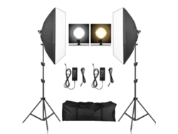 Kit de iluminación para fotografía, softbox, trípode de 2 m