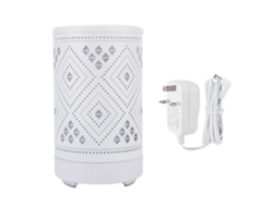 Umidificador Aromático De Ferro Com Luz Noturna Colorida Para Mesa Branco