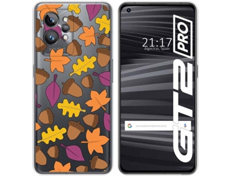 Carcasa para Realme GT 2 Pro 5G TUMUNDOSMARTPHONE Dibujos Transparente Otoño Multicolor