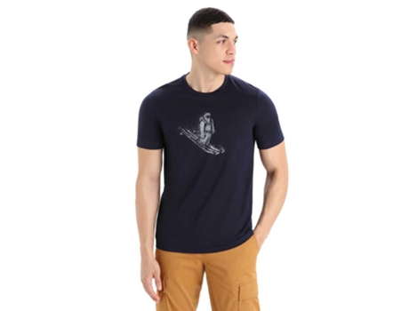 Camiseta de Hombre ICEBREAKER Tech Lite Ii Skiing Azul (M)