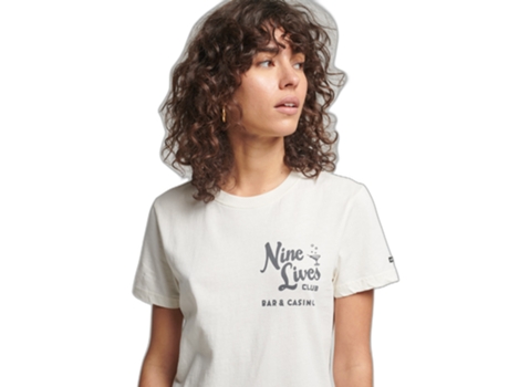 Camiseta de Mujer SUPERDRY Blanco (XS)
