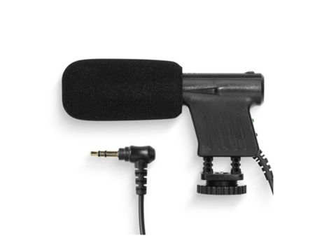 micrófono de grabación de video micrófono de estudio de enchufe de 3,5 mm para cámara computadora para cámara negro