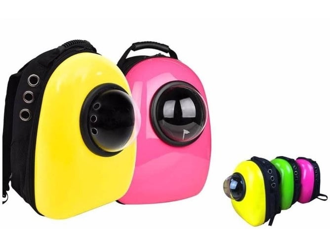Transportín para Perros y Gatos Astronauta (Multicolor - 32x29x42cm - Acrílico - Hasta: 5.4 Kg - S - Porte Pequeño)
