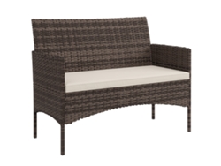 Sofá Jardín 2 Plazas, Pe, Antideslizante, Plegable, 115x63x85cm