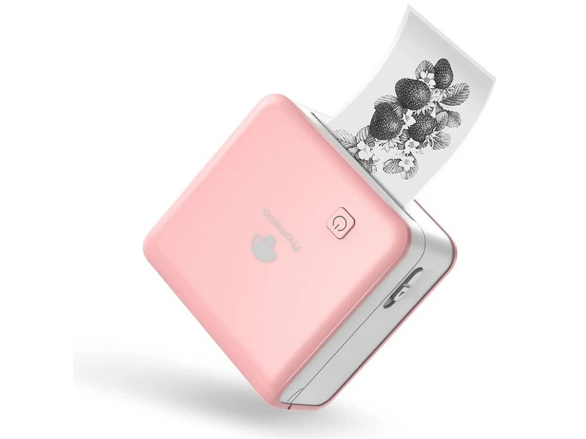 Impresora M02 Pro, Versión En Inglés, Color Rosa (incluye 1 Rollo De Papel De 53 Mm X 1,5 M).