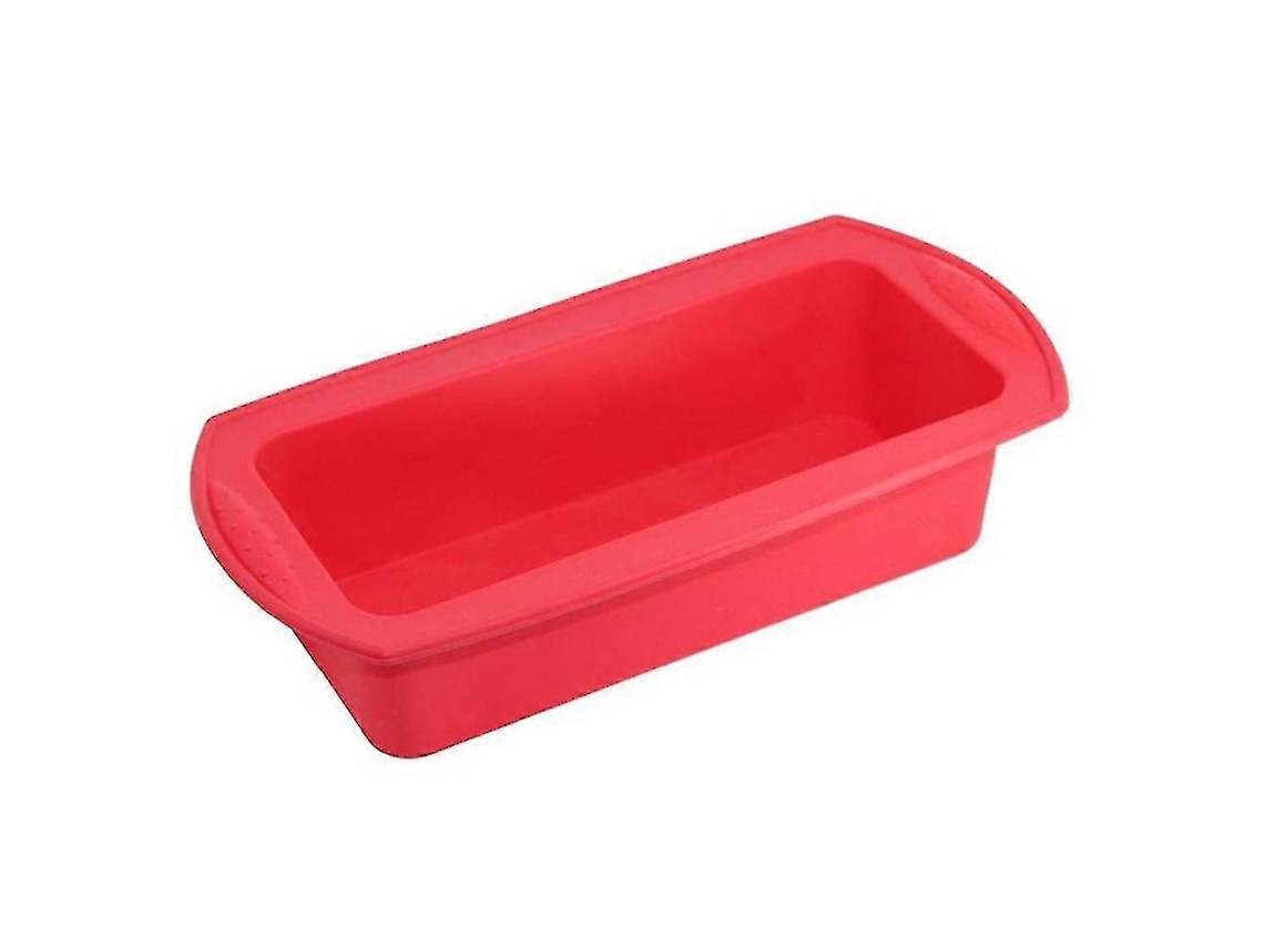 Molde De Silicona Para Pan Casero Antiadherente Horno Microondas Refrigerador Rojo