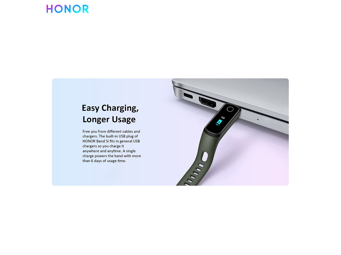 Pulsera Inteligente Resistente Al Agua Hasta 50m, Fotografía Remota, Honor Band 5i Edición Estándar, Negro Meteorito, Versión Doméstica