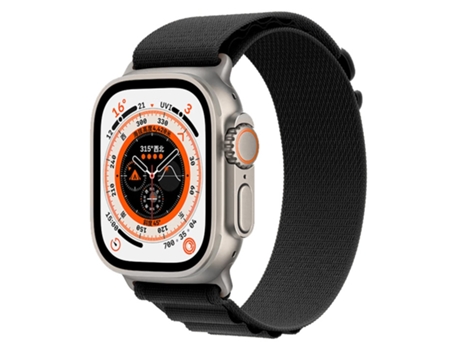 Correa de reloj inteligente para Apple Watch Ultra 49 mm Correa de nailon (negro)