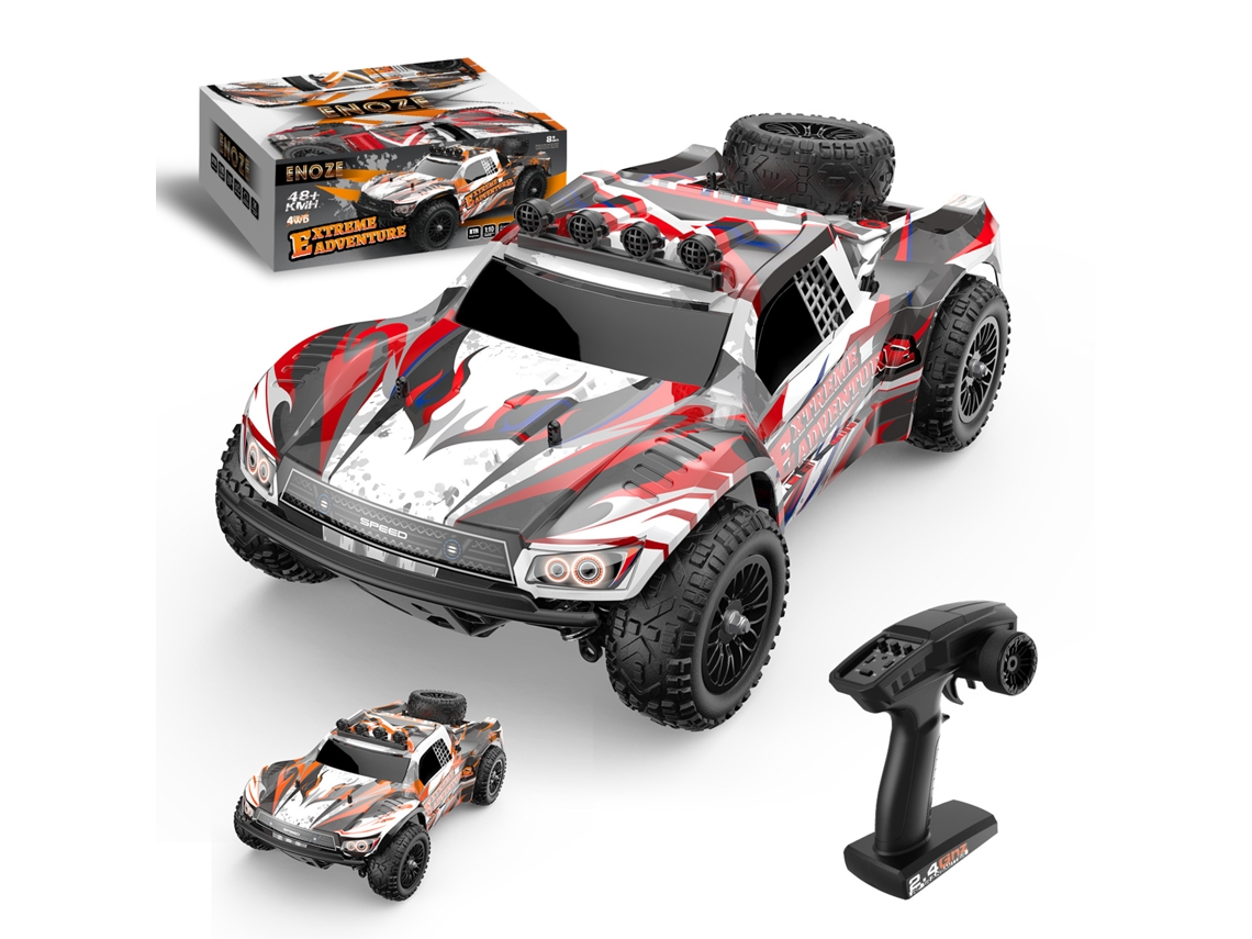 Coche RC 110, 70 km/h, sin escobillas, 4x4, 2,4 G, todoterreno, eléctrico, de alta velocidad, para derrapar, rojo resistente. Aeuzwr