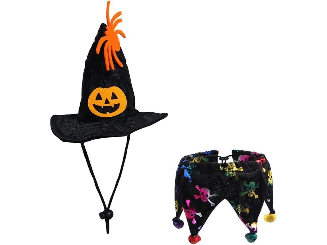 Ropa De Halloween Para Gatos Y Perros Con Sombrero Capa Babero Collar Accesorios Fiestas Navidad