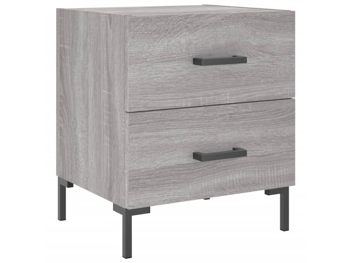 Mesita de Noche 40X35X47,5 Cm Derivados Madera Sonoma Gris