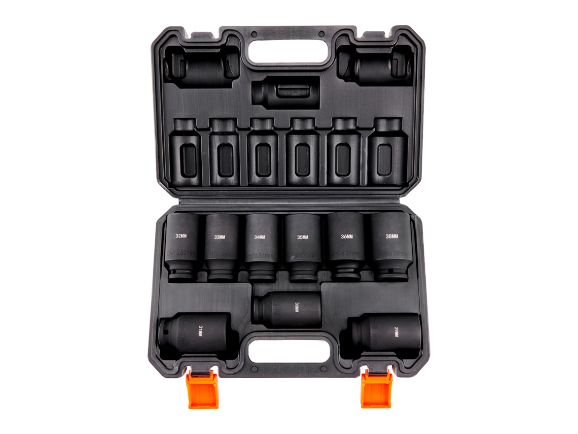 Juego De Dados De Impacto Succebuy, 9 Piezas, 6 Puntas, Accionamiento De 1/2 Pulg., Kit De Herramientas Con Trinquete