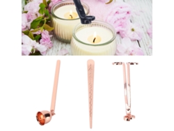 3 Piezas De Accesorios Para Velas: Tijeras, Espátula Y Apagavelas - Decorativos, Prácticos Y Duraderos.