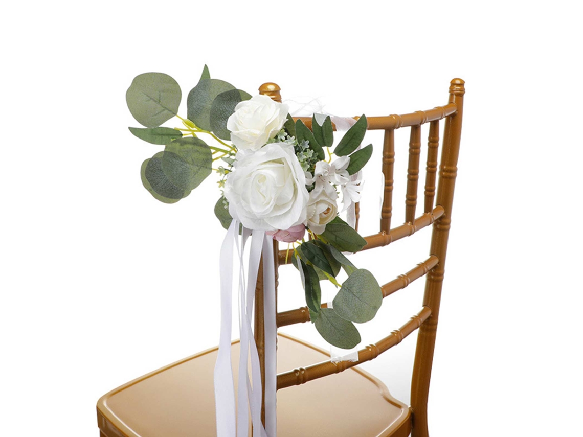 Silla de simulación floral en ribete rosa