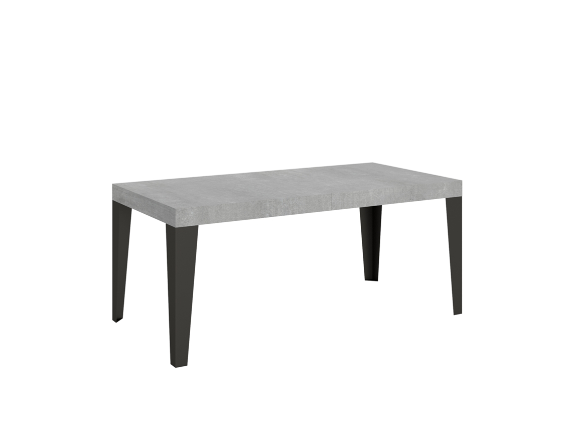 Mesa Extensible 200/460x90 cm Hormigón Llama Patas Antracita Itamoby