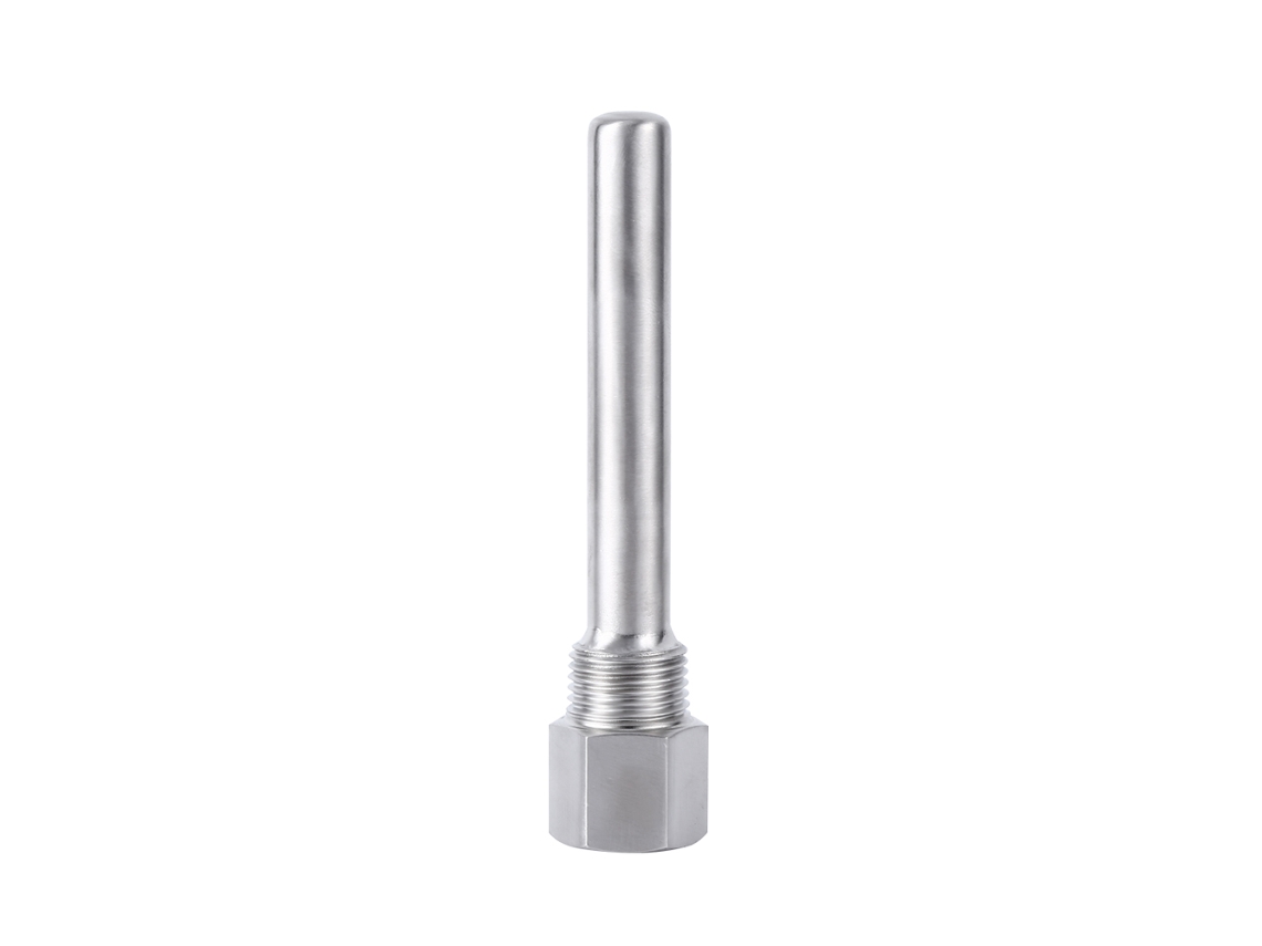 Tubo Termométrico De Acero Inoxidable 1/2" Rosca Npt Para Sensores De Temperatura