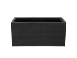 Maceta grande BELIANI Myra de Mezcla de arcilla y fibras Negro 80x37x38