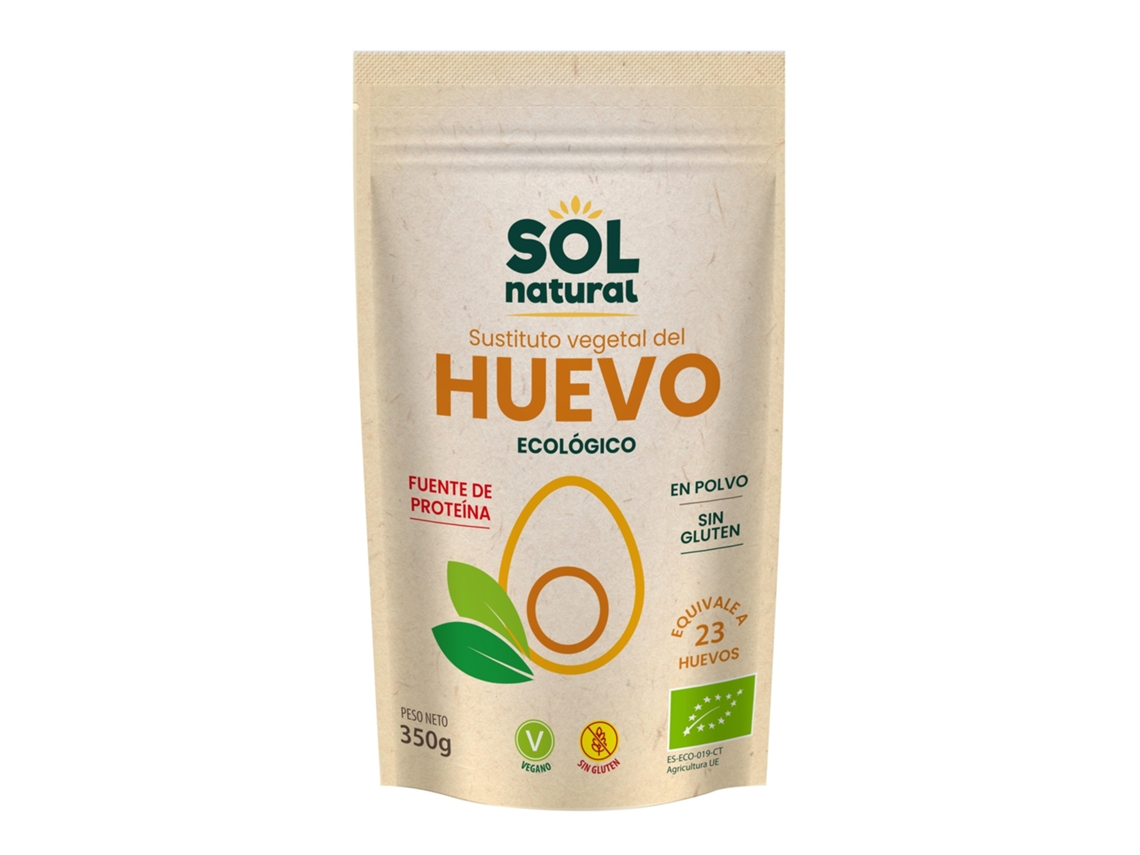 Sustituto De Huevo Vegetal Orgánico En Polvo Sol Natural 350 G
