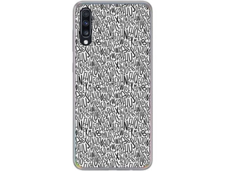 Carcasa Samsung Galaxy A70 TUMUNDOSMARTPHONE Letras Multicolor