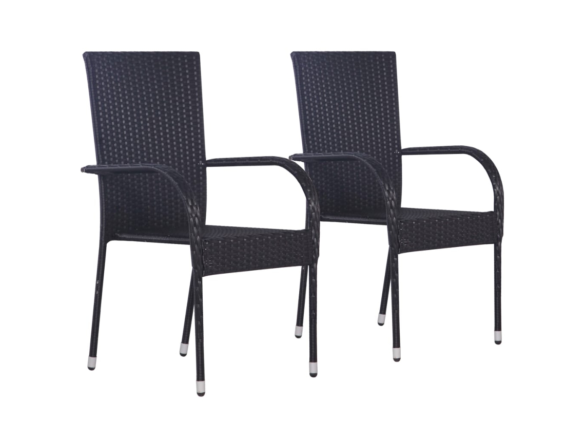 Juego De Comedor Para Jardín 3 Uds | Mueble De Jardín Negro