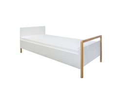 Cama 80x180 Somier Incluido Kocot Kids Victor Blanco Y Roble