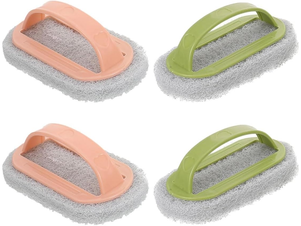 Juego De Cepillos De Limpieza Para Baño Y Cocina, Cepillo Para Juntas Y Grietas Mango Ergonómico, Set De 4 Piezas En