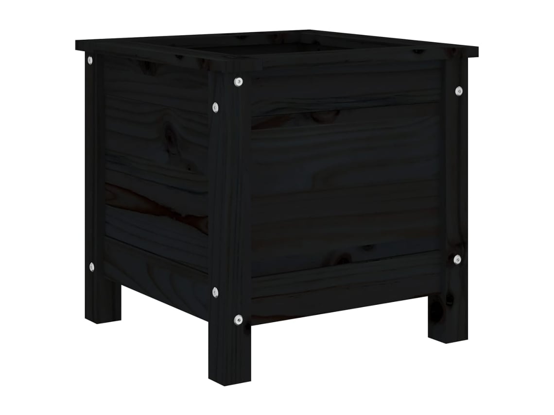Jardinera VIDAXL Negro Madera de pino (40x40x39 cm)