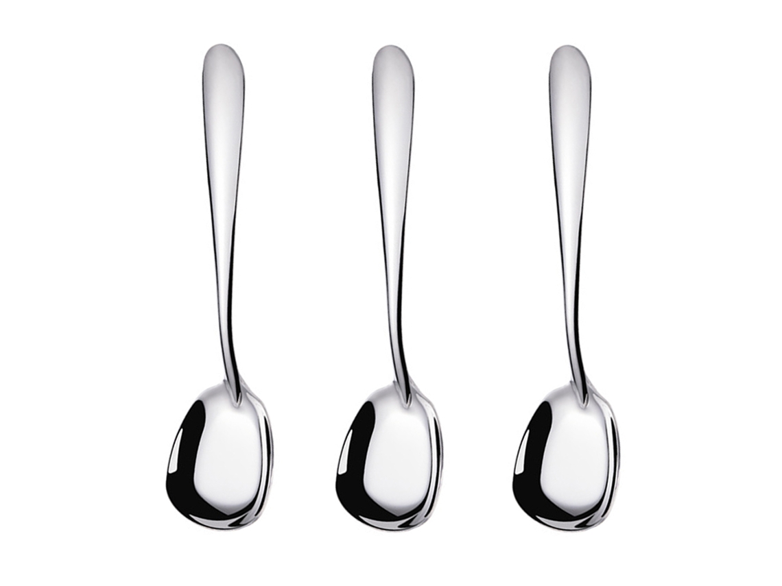 MEOIRUERY Juego de 3 Colgadores de Acero Inoxidable, Colgador de Arroz, Cuchara de Sopa, Acabado Espejo, Plata