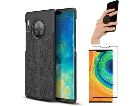 Carcasa, Protector y Popsocket Huawei Mate 30 Pro Rugged Leather Negro