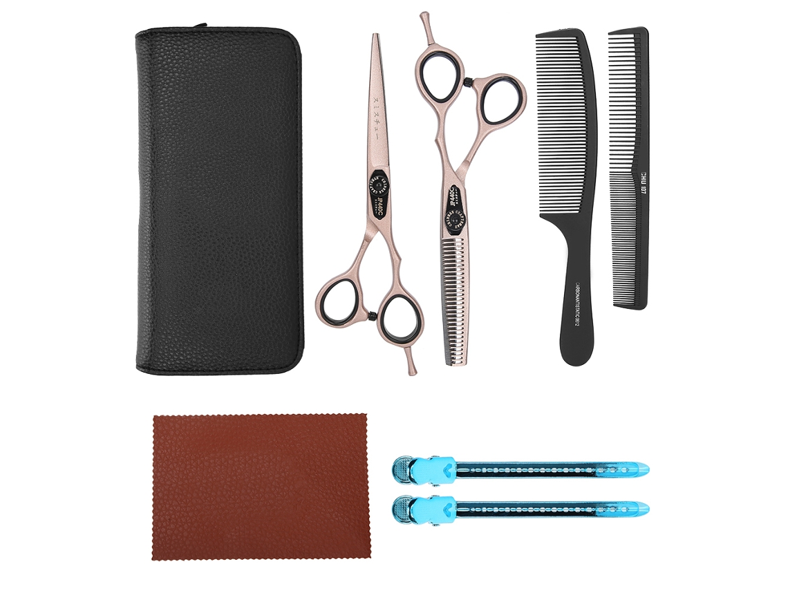 Tijeras De Peluquería Profesionales De Acero Inoxidable Color Oro Rosa De 6 Pulgadas Para Salones De Belleza Y Barberías.