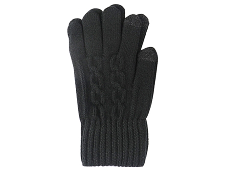 Par De Guantes De Punto Para Hombre - Negro Par De Guantes De Punto Para Hombre - Negro JEIIBRZUI