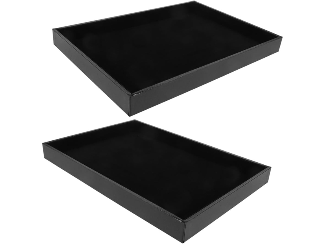 Juego De 2 Bandejas Apilables Para Joyas Nuobesty, Fabricadas En Material Resistente A Los Arañazos, Bandejas Pequeñas.