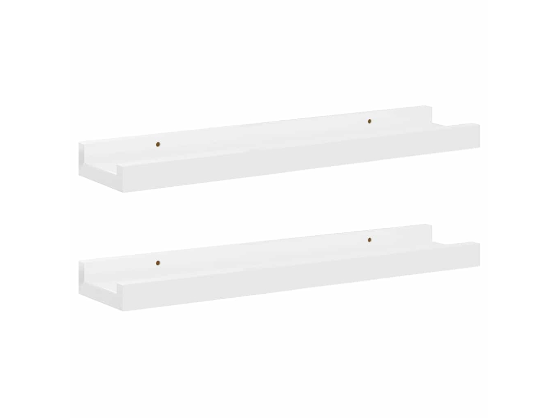 Maison Exclusive - Estantes De Pared 2 Unidades Blanco Brillo 40x9x3 Cm