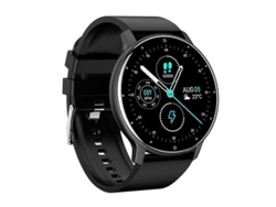 Reloj inteligente con monitor de actividad física, resistente al agua, con frecuencia cardíaca, sueño y descanso, Yizhood (negro)
