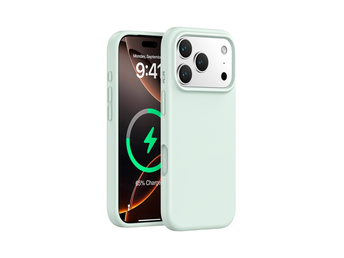 (verde Claro, Iphone 17 Air) Funda Magnética Para Iphone, De Silicona Líquida De Color Sólido, Protección De Una Sola Pieza.