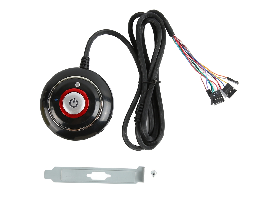 Botón De Encendido De Pc De Abs Duradero Con 2 Puertos Usb Y Audio. Instalación Sencilla Plug And Play Para Cibercafés.