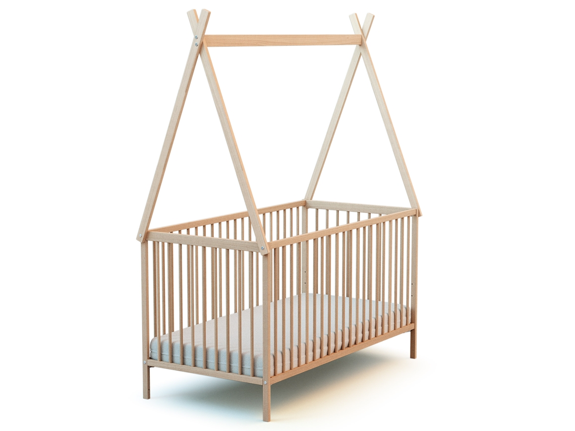 Cuna tipi de madera de 70 x 140 cm WEBABY