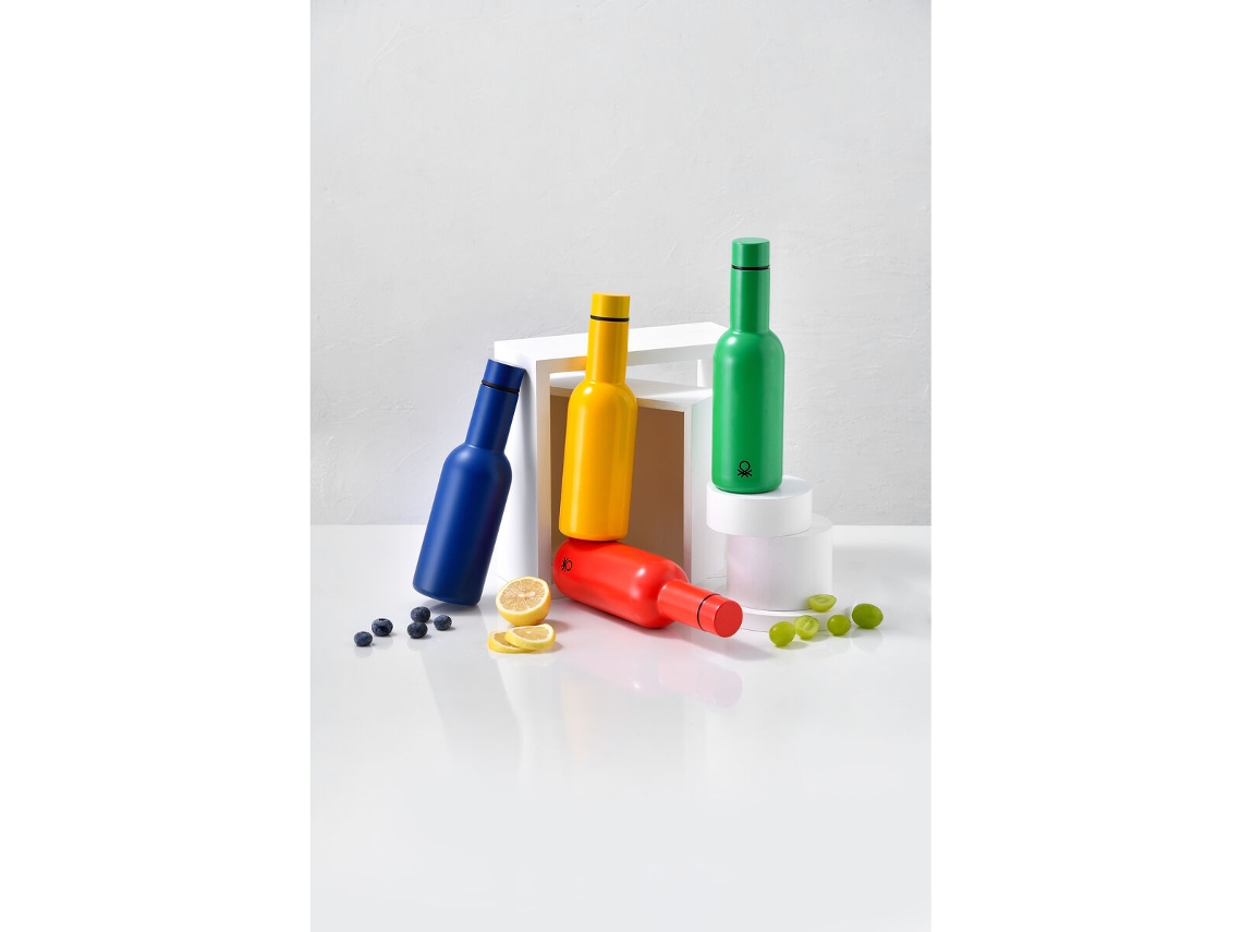 Botella de Agua BENETTON Rainbow Acero Inoxidable 550 ml (Rojo)