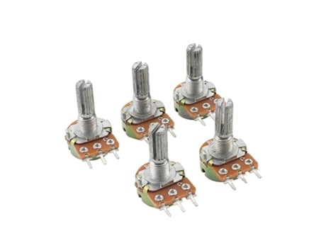 Potenciómetro de Película de Carbono SLOWMOOSE Amplificador de Eje Potenciómetro Estéreo Doble (1K Ohm)