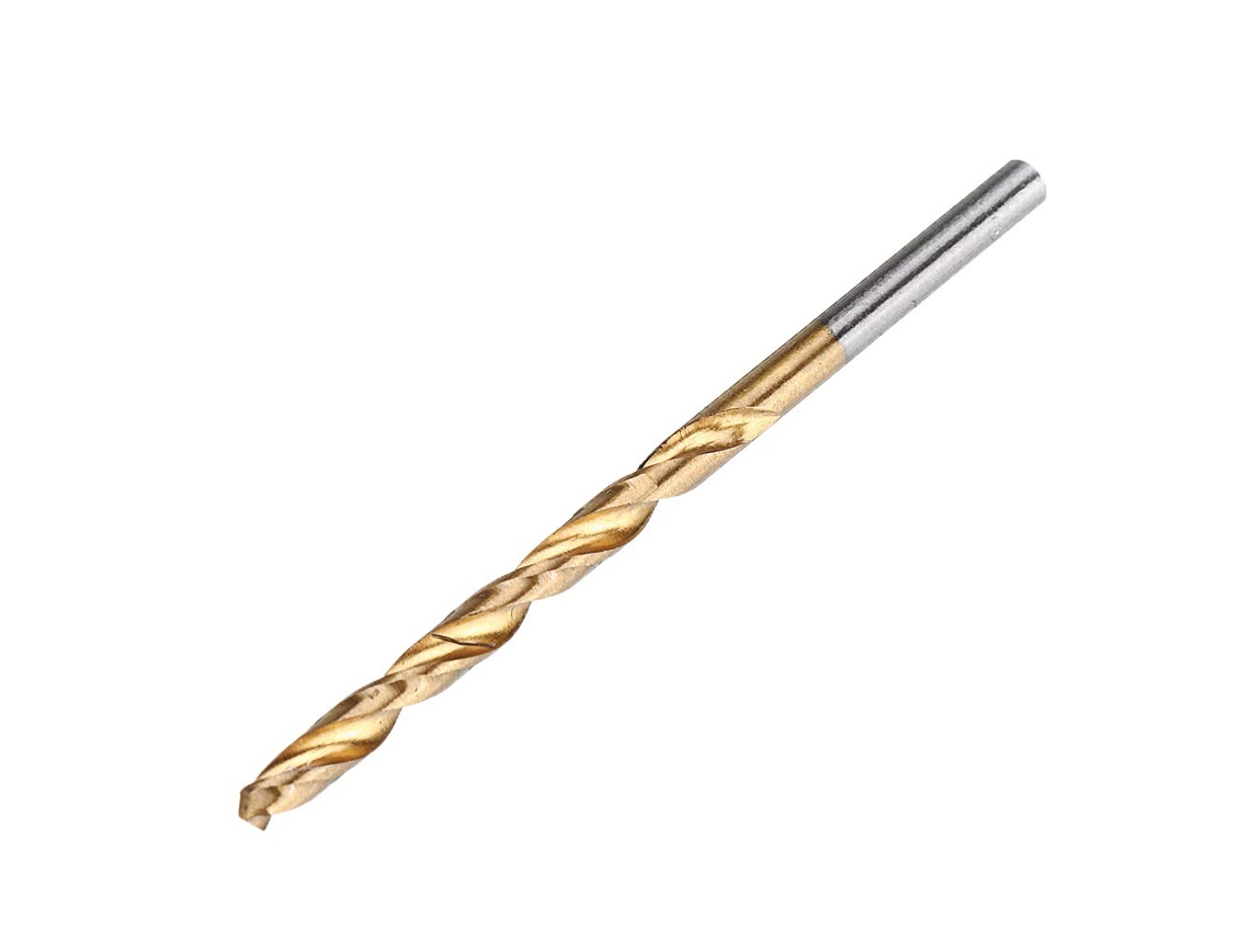 Juego de 120 brocas helicoidales de acero de alta velocidad con revestimiento de titanio, de 1,0 a 3,5 mm (HSS).