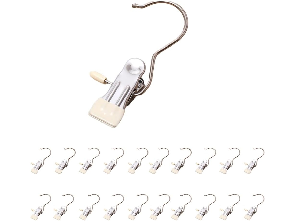 20 Pinças Multifuncionais de Aço Inoxidável Branco para Vestidos e Sapatos. ZYBLSSBB