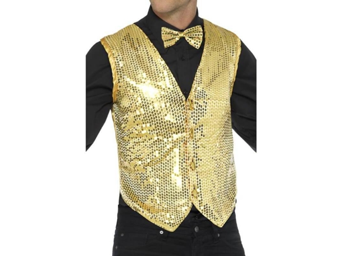 Disfraz de Hombre DISFRAZZES Chaleco De Lentejuelas (Talla: M)